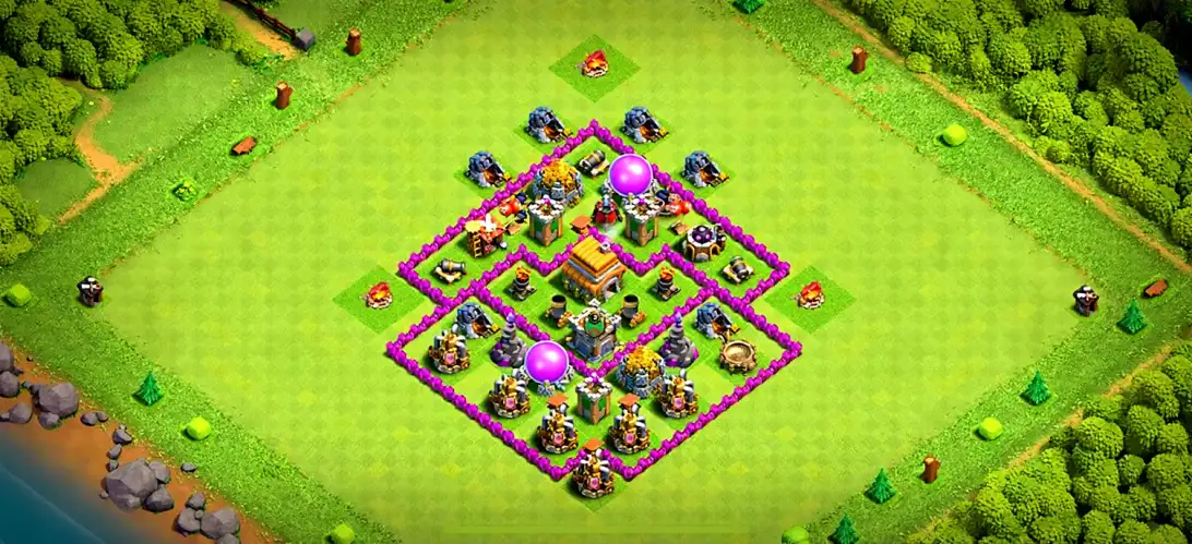 Layout Safe TH6 Defense Coc Layout | Anti 3 Stars Clashains