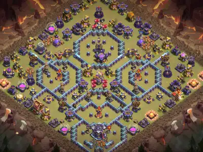 Layout TH15 War Base Anti 2 Star Ring Layout for Legend League