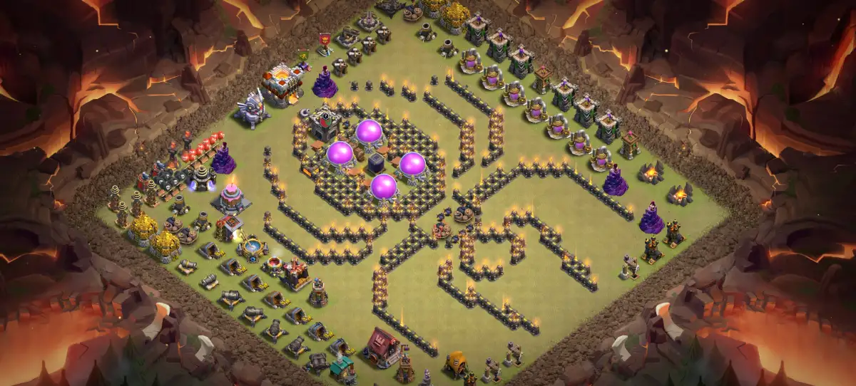 TH11 Troll Base Layout Funny Face Design with Copy Link