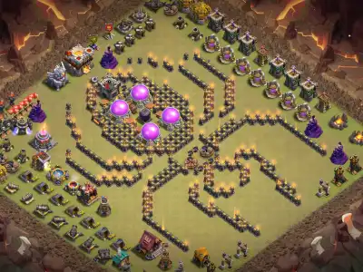 Layout TH11 Troll Base Layout Funny Face Design with Copy Link