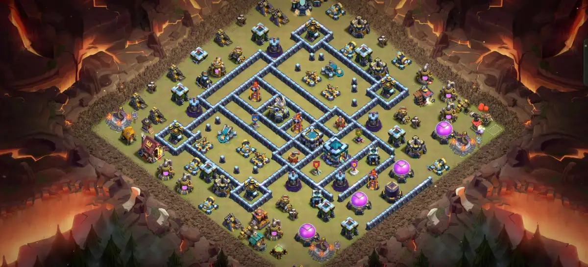 TH13 War Badr Base for Clash of Clans with Copy Link