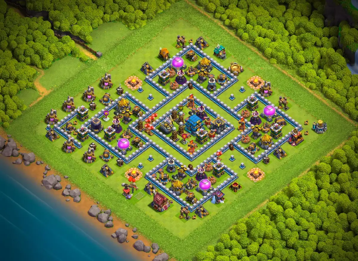 TH12 Legend League Base Layout for Clash of Clans Defense