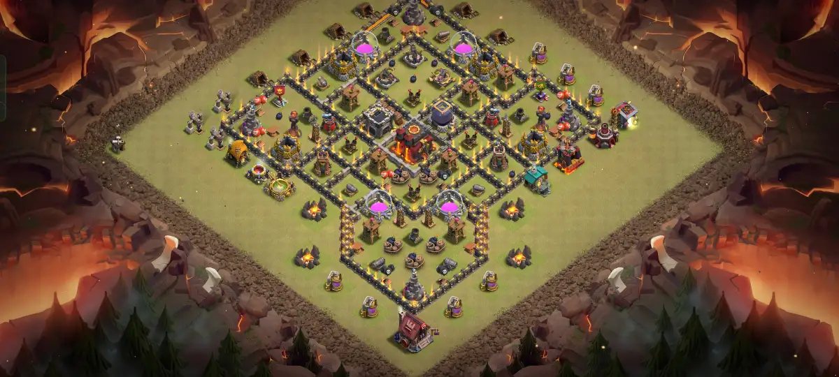 TH10 War Base Anti 3 Star Layout for Clash of Clans