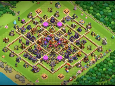 Layout TH16 Hybrid Farming Base for Clash of Clans Anti 2 Star