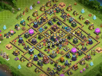 Layout TH14 Anti Electro Dragon War Base | Clash of Clans
