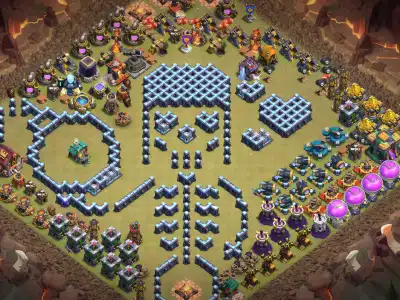 Layout TH14 Funny YouTube Troll Base for CoC Copy Link