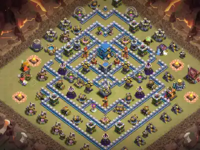 Layout TH12 War Base Anti 3 Star Ring for clash of clans