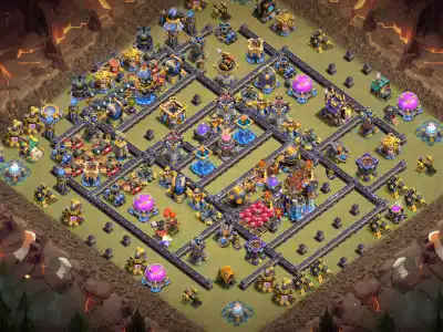 Layout TH18 War Base Anti 2 Star for Legend League and CWL