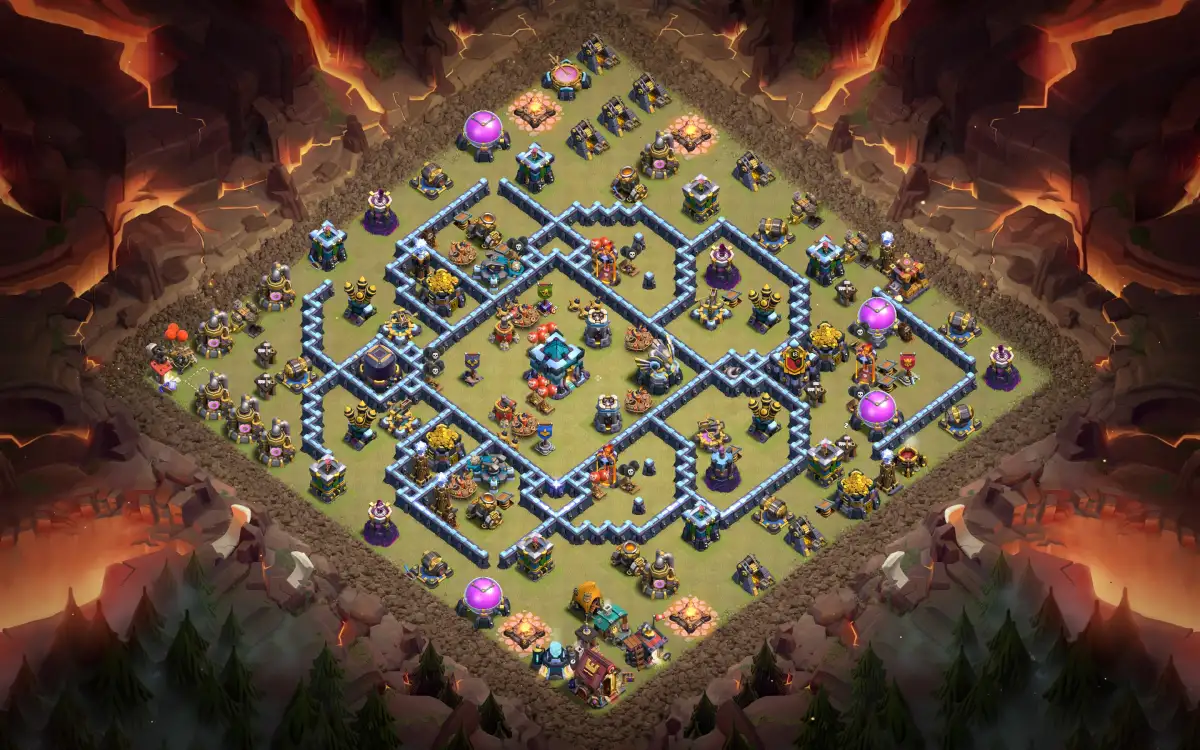 Best TH13 Anti 2 Star War Base | Anti Air Layout