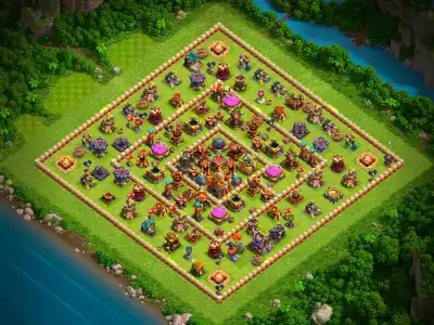 Layout TH16 Anti 2 Star War Base Layout for Clash of Clans