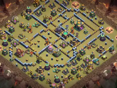 Layout TH14 War Base Layout Anti 2 Star Ring Style Copy Link