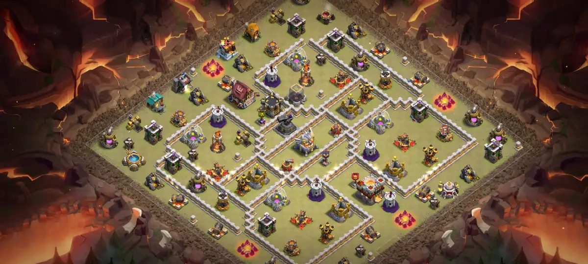 TH11 War Base Copy Link | Anti 2 Star Ring Style Layout