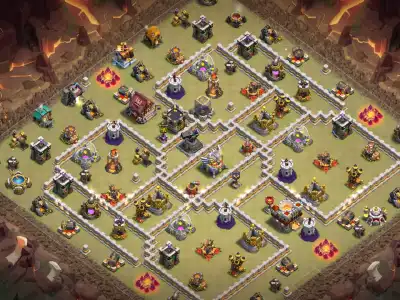 Layout TH11 War Base Copy Link | Anti 2 Star Ring Style Layout