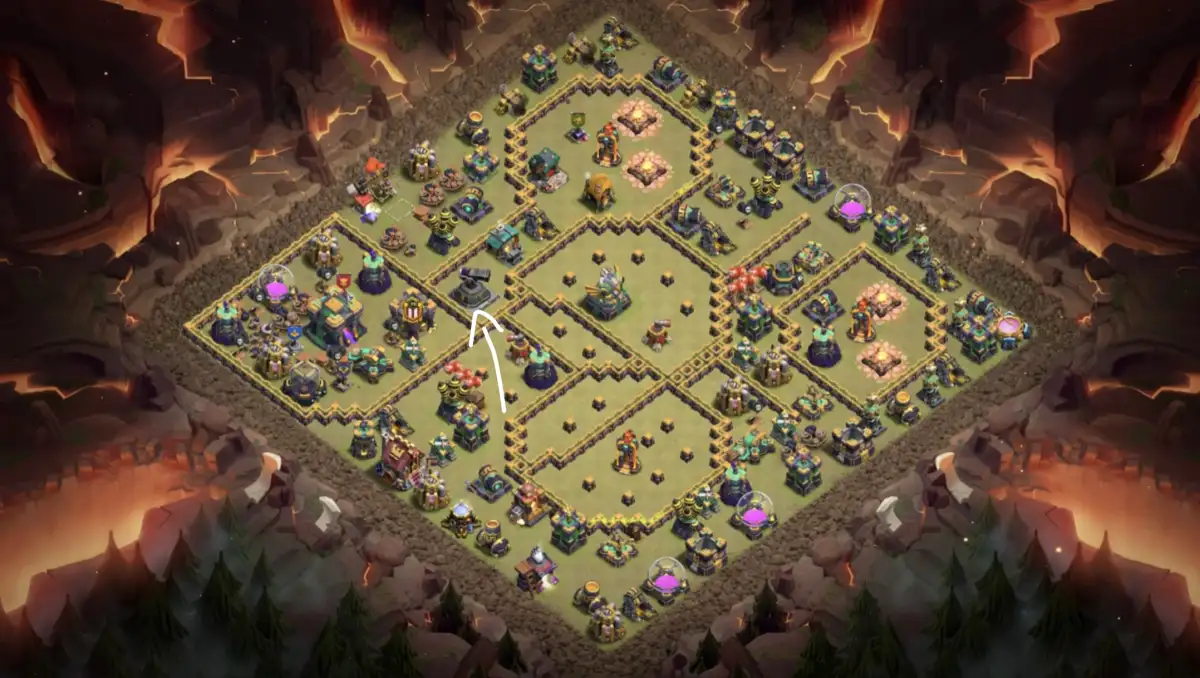 TH14 War Base for Clash of Clans Anti 3 Star Copy Link