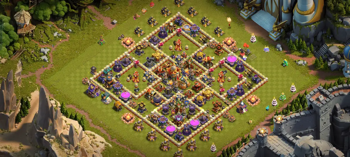 TH16 Anti 3 Star War Base Layout for Clash of Clans
