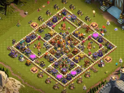 Layout TH16 Anti 3 Star War Base Layout for Clash of Clans