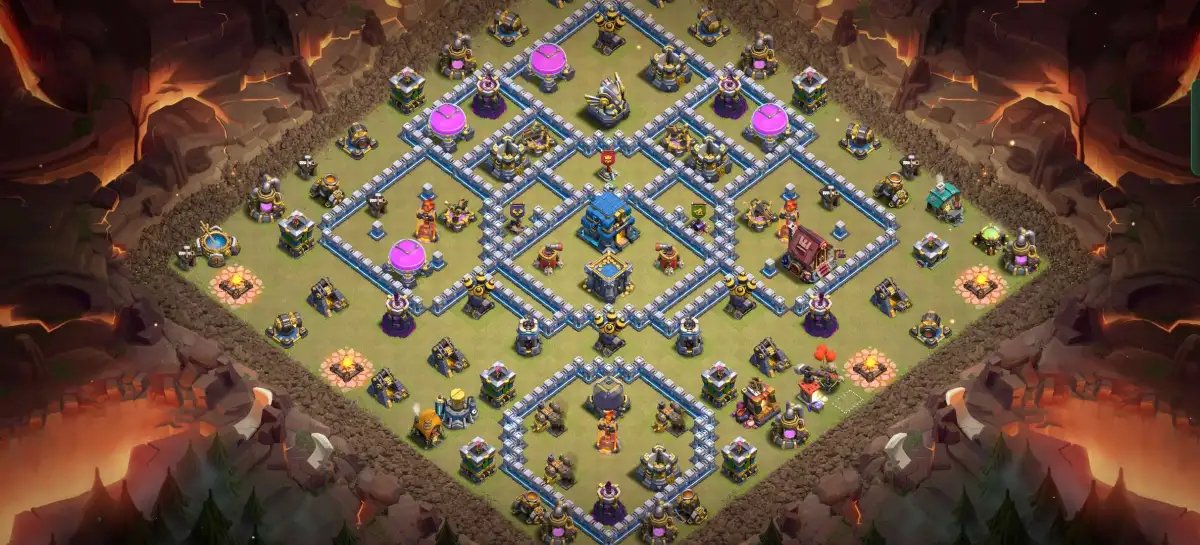 TH12 Anti 3 Star War Badr Base for CoC Copy Link