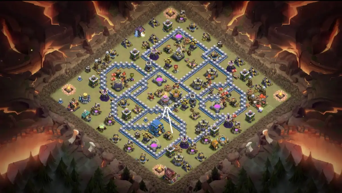 TH12 War Base for CoC Anti 3 Star Ring Path