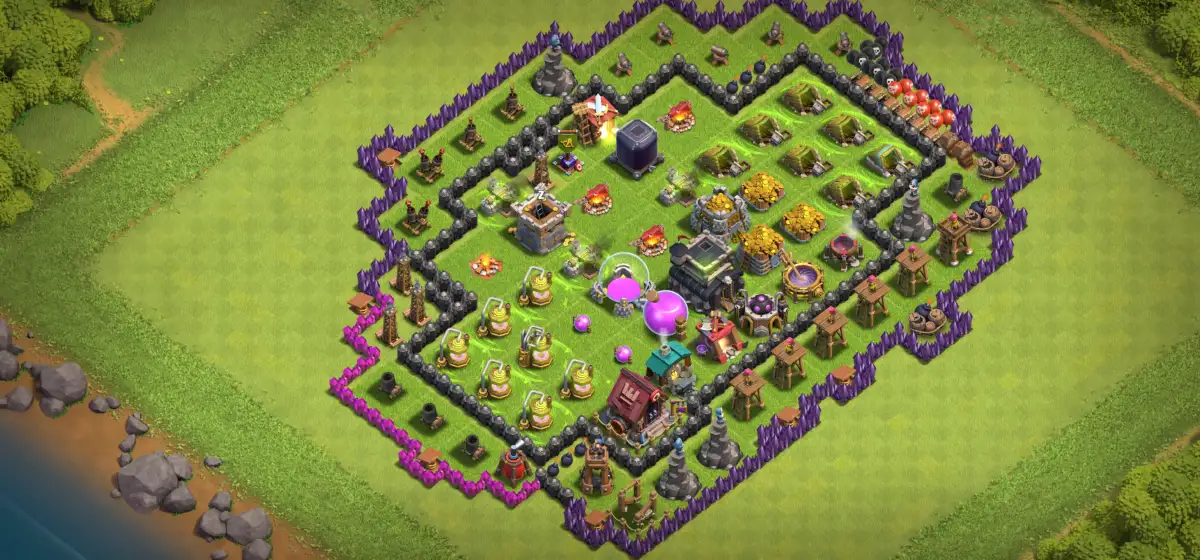 TH9 Defense Base for CoC | War Badr Copy Link