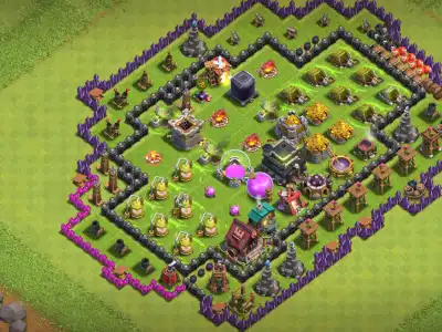 Layout TH9 Defense Base for CoC | War Badr Copy Link