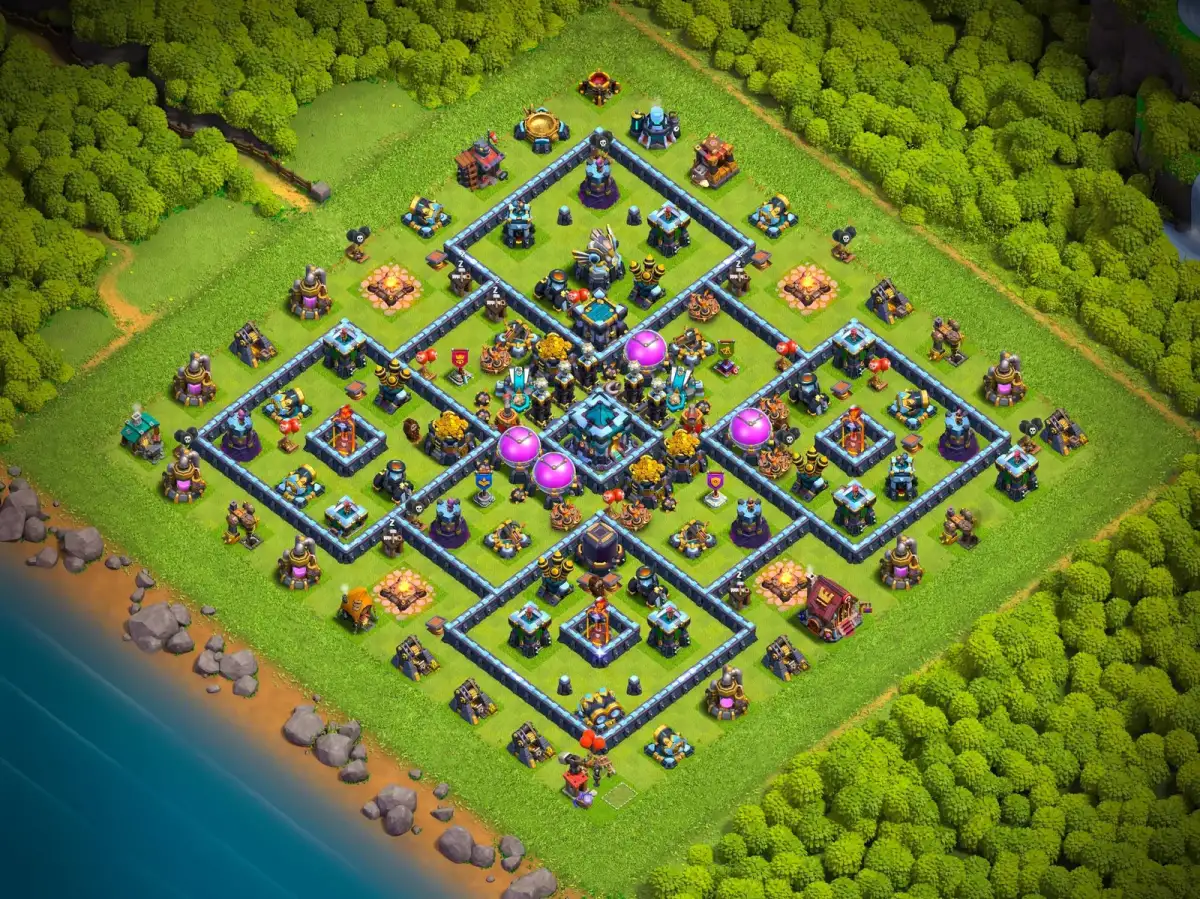 TH13 Farming Base Anti 3 Star Layout for Clash of Clans