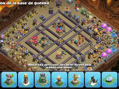 Layout TH18 War Base with Split Core Anti 3 Star Design