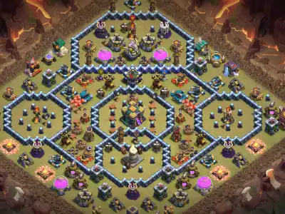 Layout TH14 War Base Copy Link Anti 2 Star Ring Style Layout