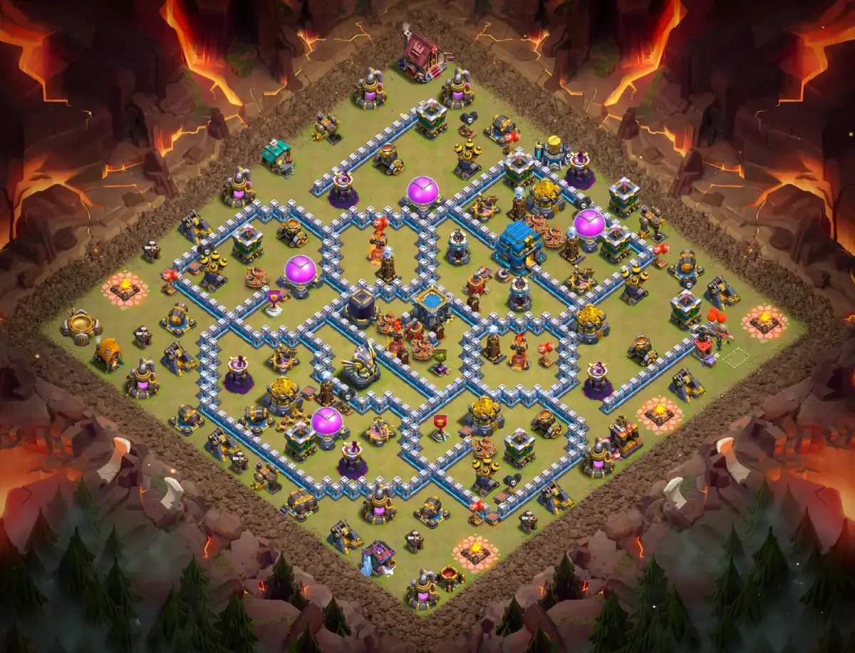 TH12 War Base Anti 3 Star Layout for Clash of Clans