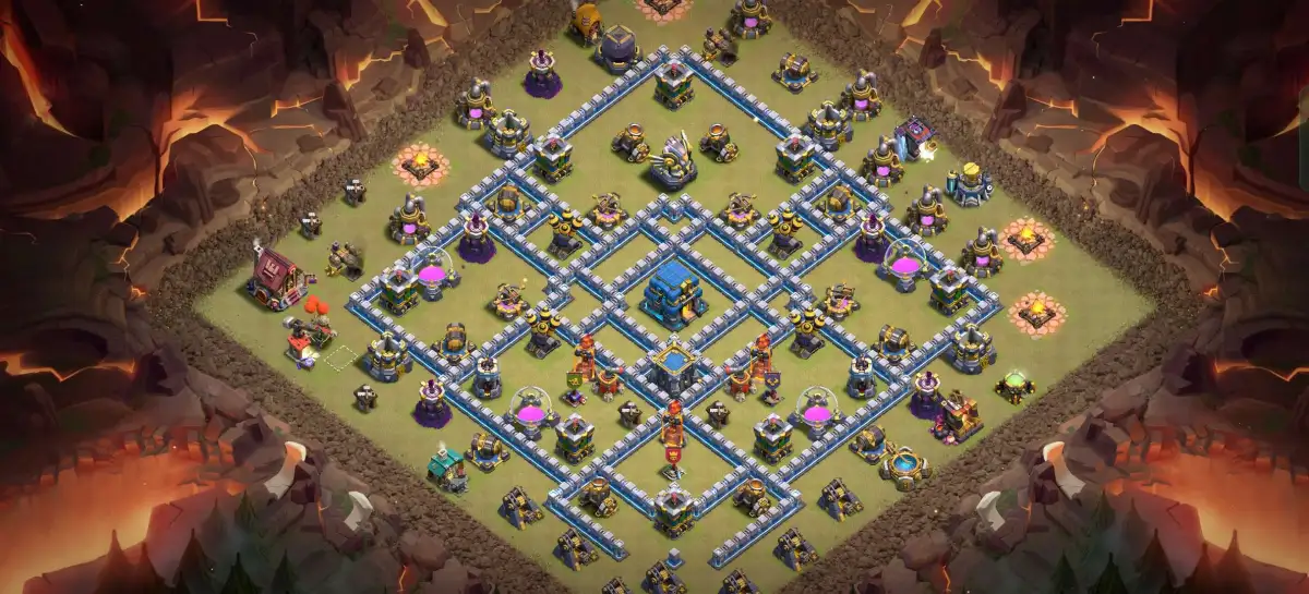 TH12 War Base for CoC Anti 2 Star vs Electro Dragons
