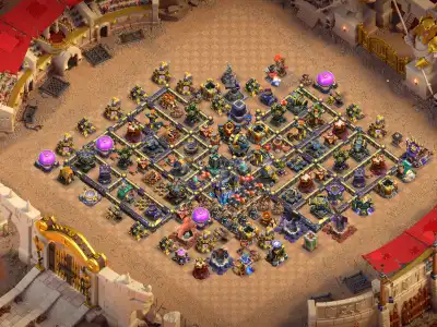 Layout TH18 Hybrid Base with Central Town Hall Protection