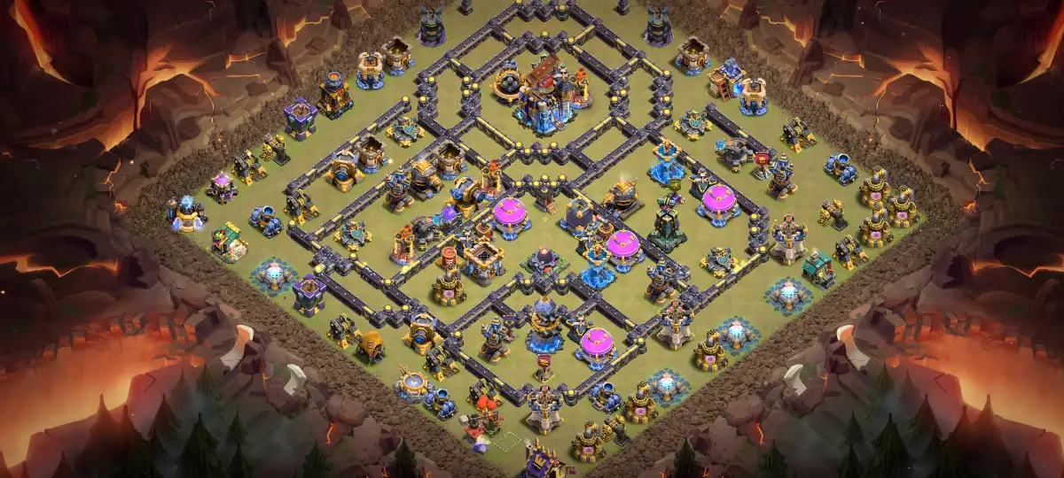 New TH18 War Base with Boxed Town Hall and Anti 3 Star Legend