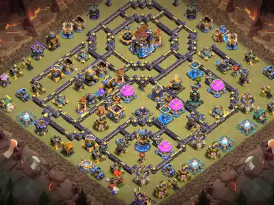 Layout New TH18 War Base with Boxed Town Hall and Anti 3 Star Legend