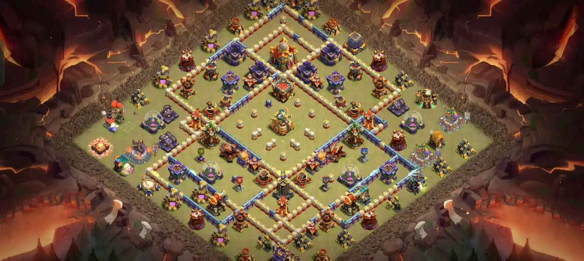 TH16 Defense Base Layout for Clash of Clans Copy Link