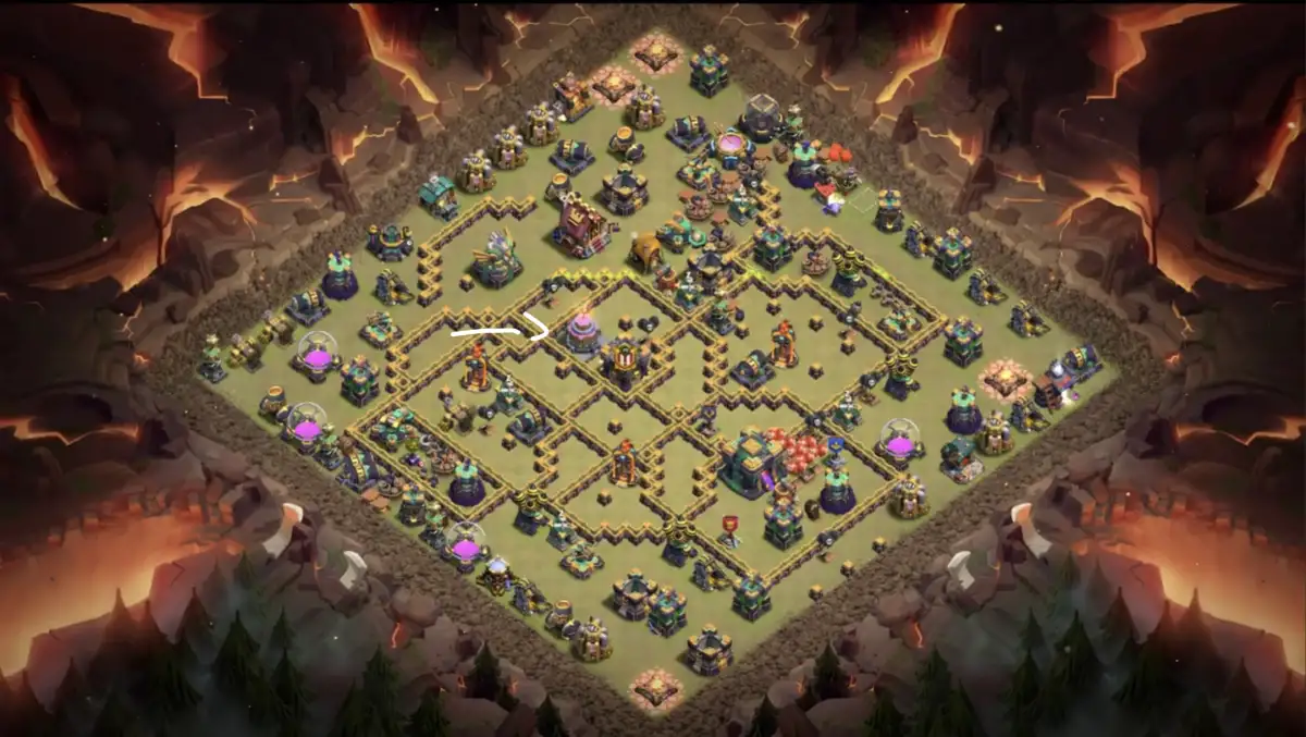 TH14 War Badr Anti 3 Star Base for CoC Copy Link