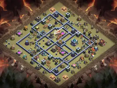 Layout TH13 War Base Anti 3 Star for Clash of Clans
