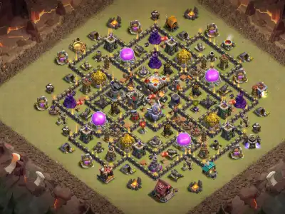 Layout TH11 Anti Electro Dragon War Base for Clash of Clans